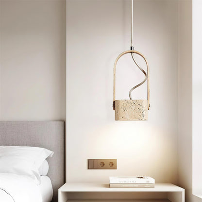 Leitura Travertine Pendant Light - Loonglight