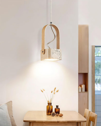 Leitura Travertine Pendant Light - Loonglight