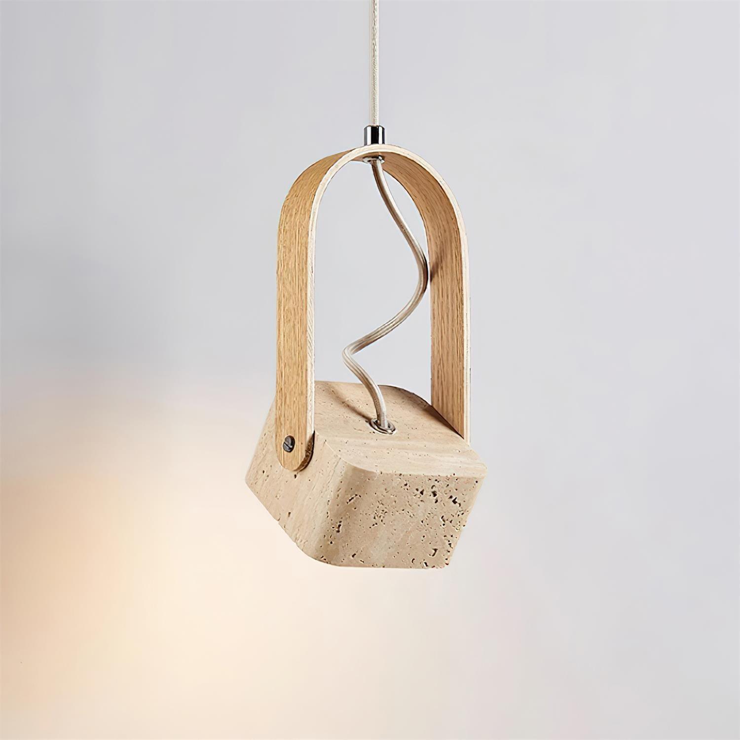 Leitura Travertine Pendant Light - Loonglight
