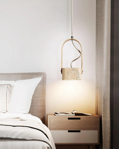 Leitura Travertine Pendant Light - Loonglight