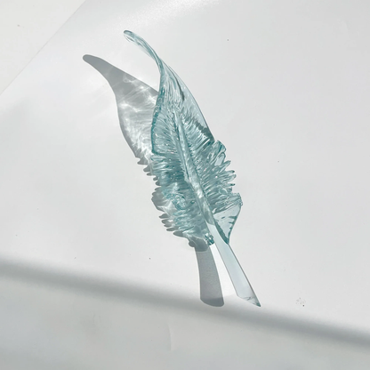 Light Blue Feather Pendant