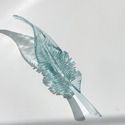 Light Blue Feather Pendant