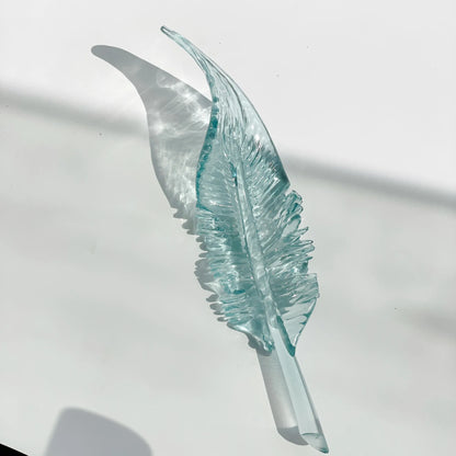 Light Blue Feather Pendant