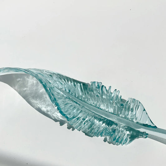 Light Blue Feather Pendant