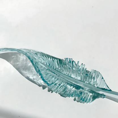 Light Blue Feather Pendant