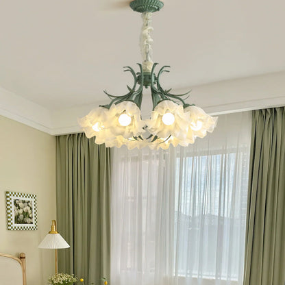 Lily of The Valley Flower Glass Chandelier - Loonglight
