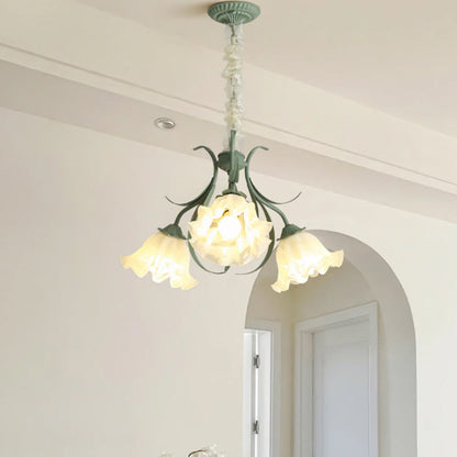 Lily of The Valley Flower Glass Chandelier - Loonglight