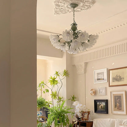 Lily of The Valley Flower Glass Chandelier - Loonglight