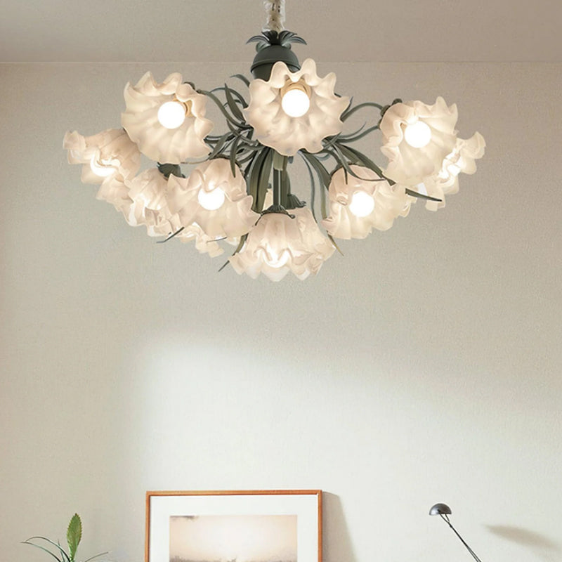 Lily of The Valley Flower Glass Chandelier - Loonglight