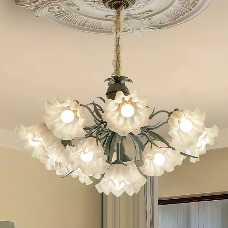 Lily of The Valley Flower Glass Chandelier - Loonglight