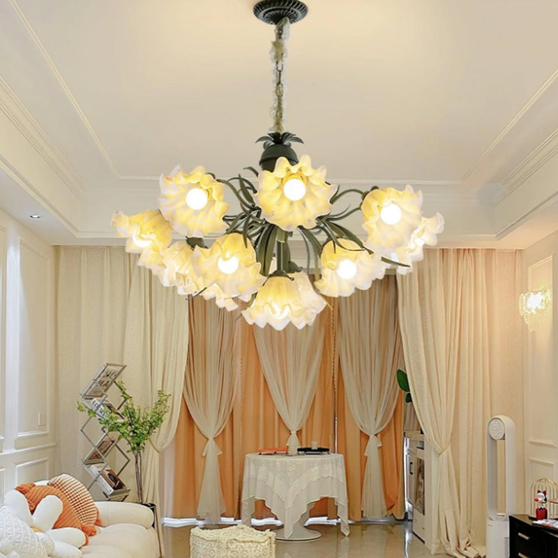 Lily of The Valley Flower Glass Chandelier - Loonglight