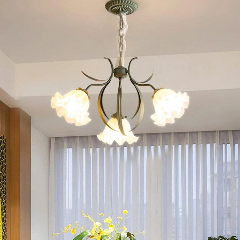 Lily of The Valley Flower Glass Chandelier - Loonglight
