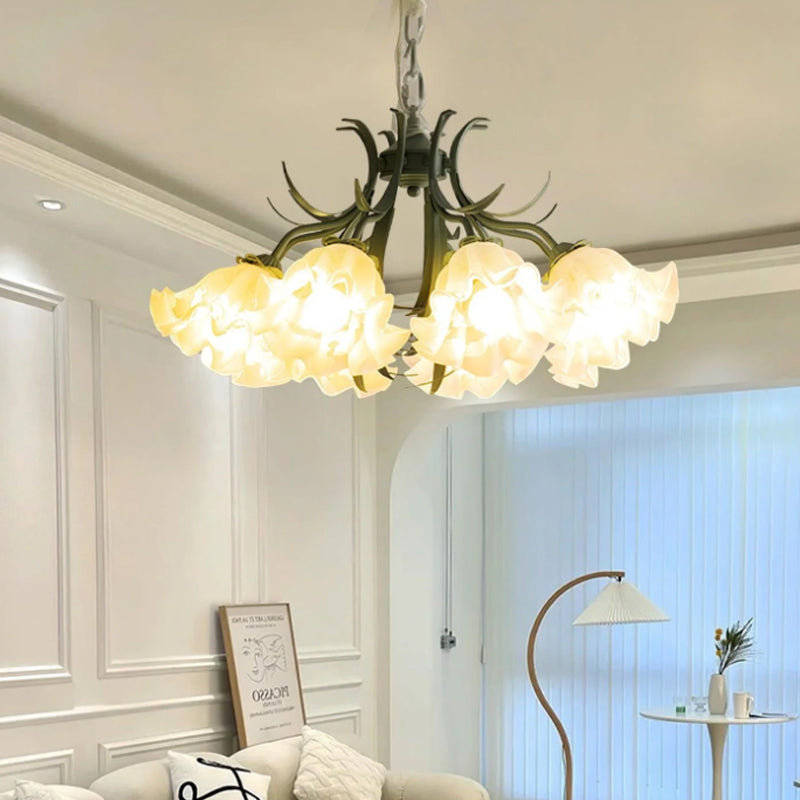 Lily of The Valley Flower Glass Chandelier - Loonglight