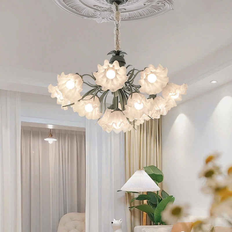 Lily of The Valley Flower Glass Chandelier - Loonglight