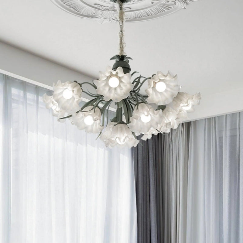 Lily of The Valley Flower Glass Chandelier - Loonglight