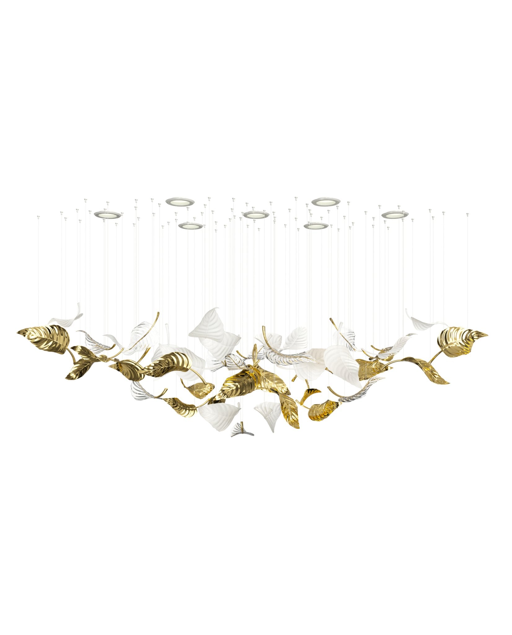 Linden Glass Leaf Chandelier - Loonglight
