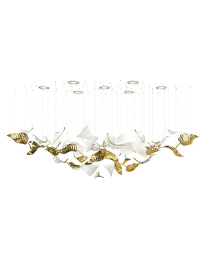 Linden Glass Leaf Chandelier - Loonglight