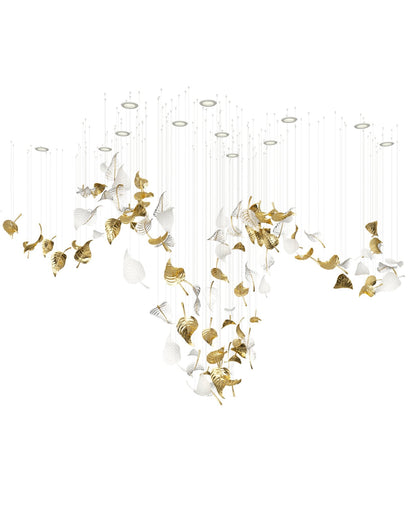 Linden Glass Leaf Chandelier - Loonglight