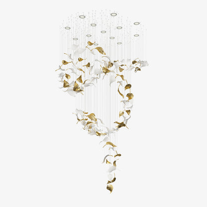 Linden Glass Leaf Chandelier - Loonglight