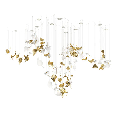 Linden Glass Leaf Chandelier - Loonglight