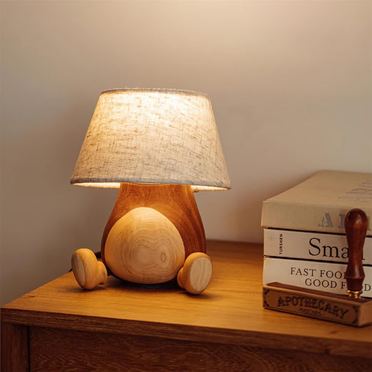 Little Monkey Wood Table Lamp - Loonglight
