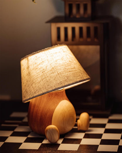 Little Monkey Wood Table Lamp - Loonglight
