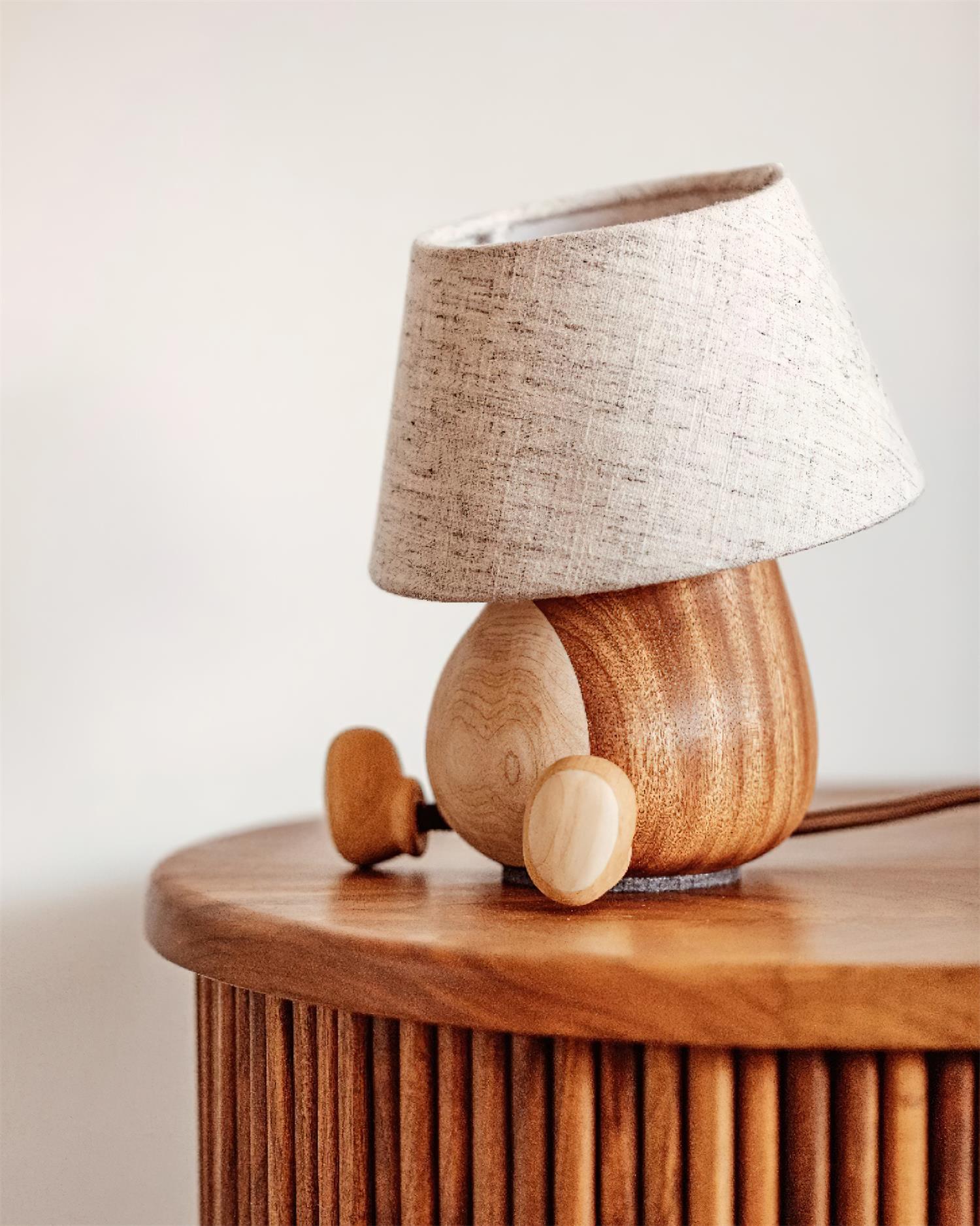 Little Monkey Wood Table Lamp - Loonglight