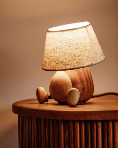 Little Monkey Wood Table Lamp - Loonglight