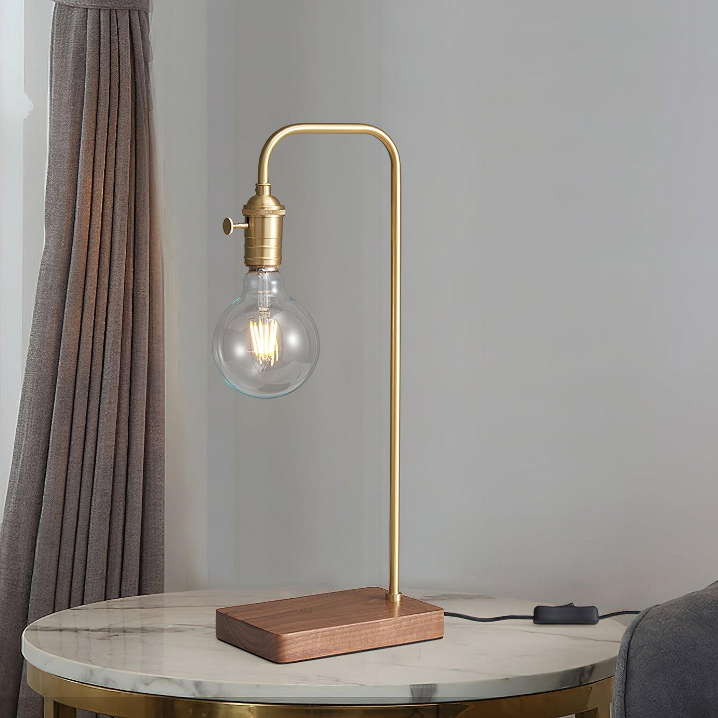 Lola Brass Table Lamp - Loonglight