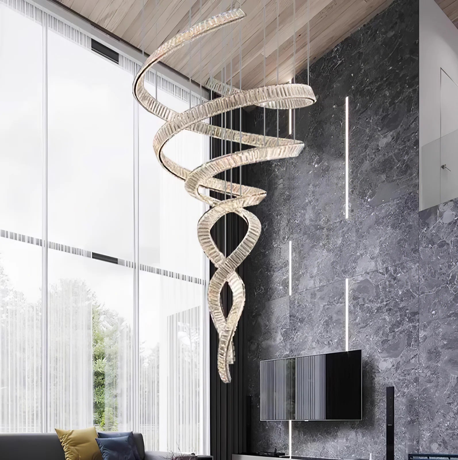 Loong Spiral Crystal Chandelier 17