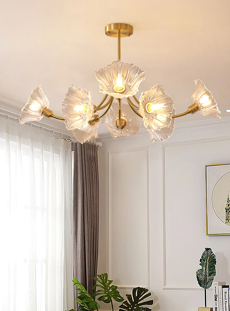 Lotus Leaf Ceiling Chandelier - Loonglight