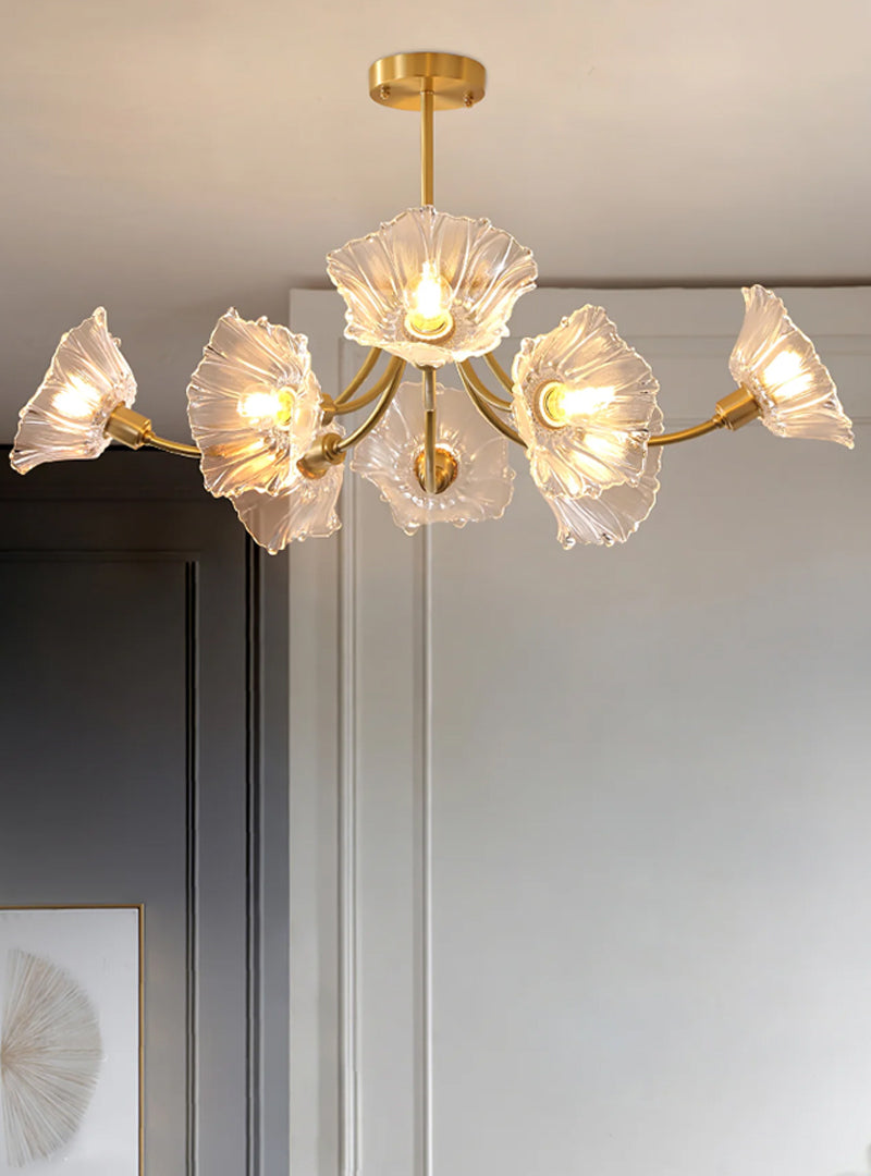 Lotus Leaf Ceiling Chandelier - Loonglight