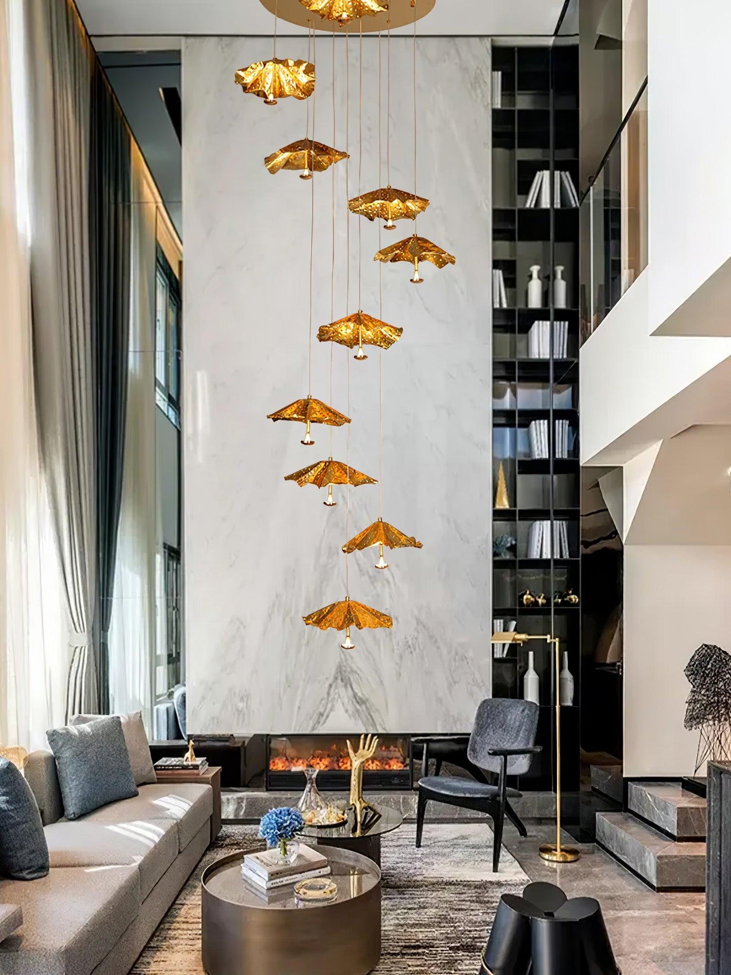 Luxury Suspended Umbrella Chandelier - Loonglight
