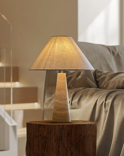 Lulu Travertine Table Lamp - Loonglight