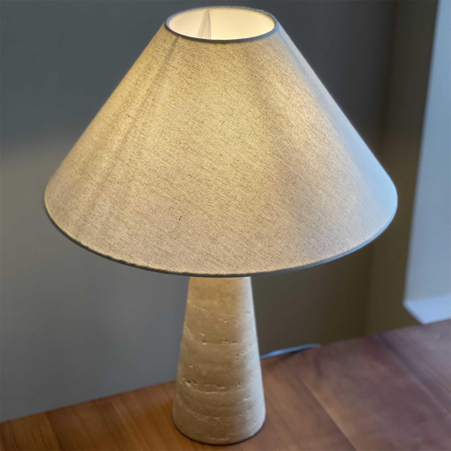 Lulu Travertine Table Lamp - Loonglight
