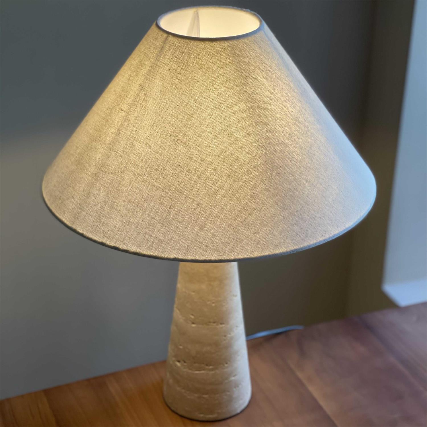 Lulu Travertine Table Lamp - Loonglight