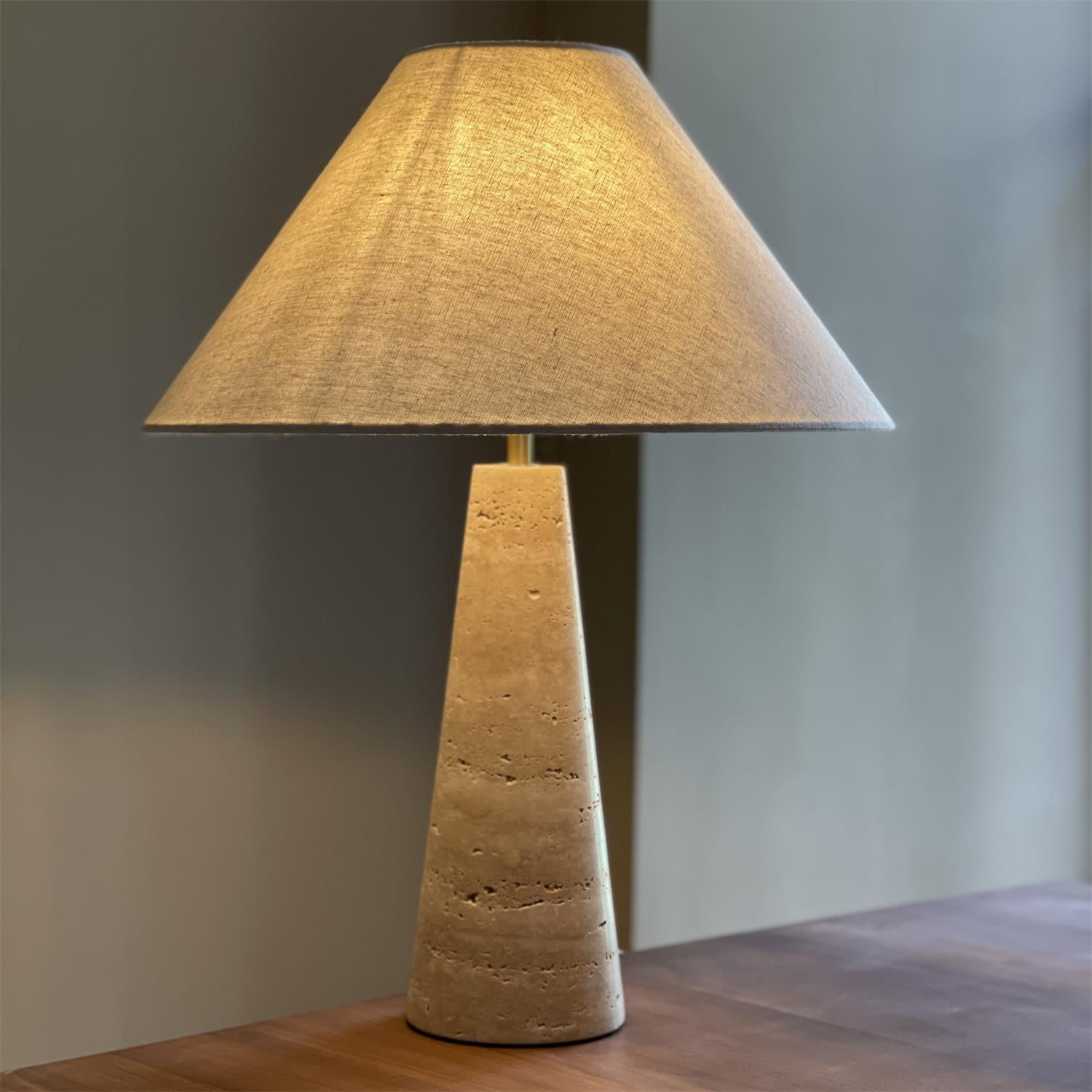 Lulu Travertine Table Lamp - Loonglight