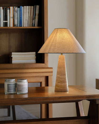 Lulu Travertine Table Lamp - Loonglight