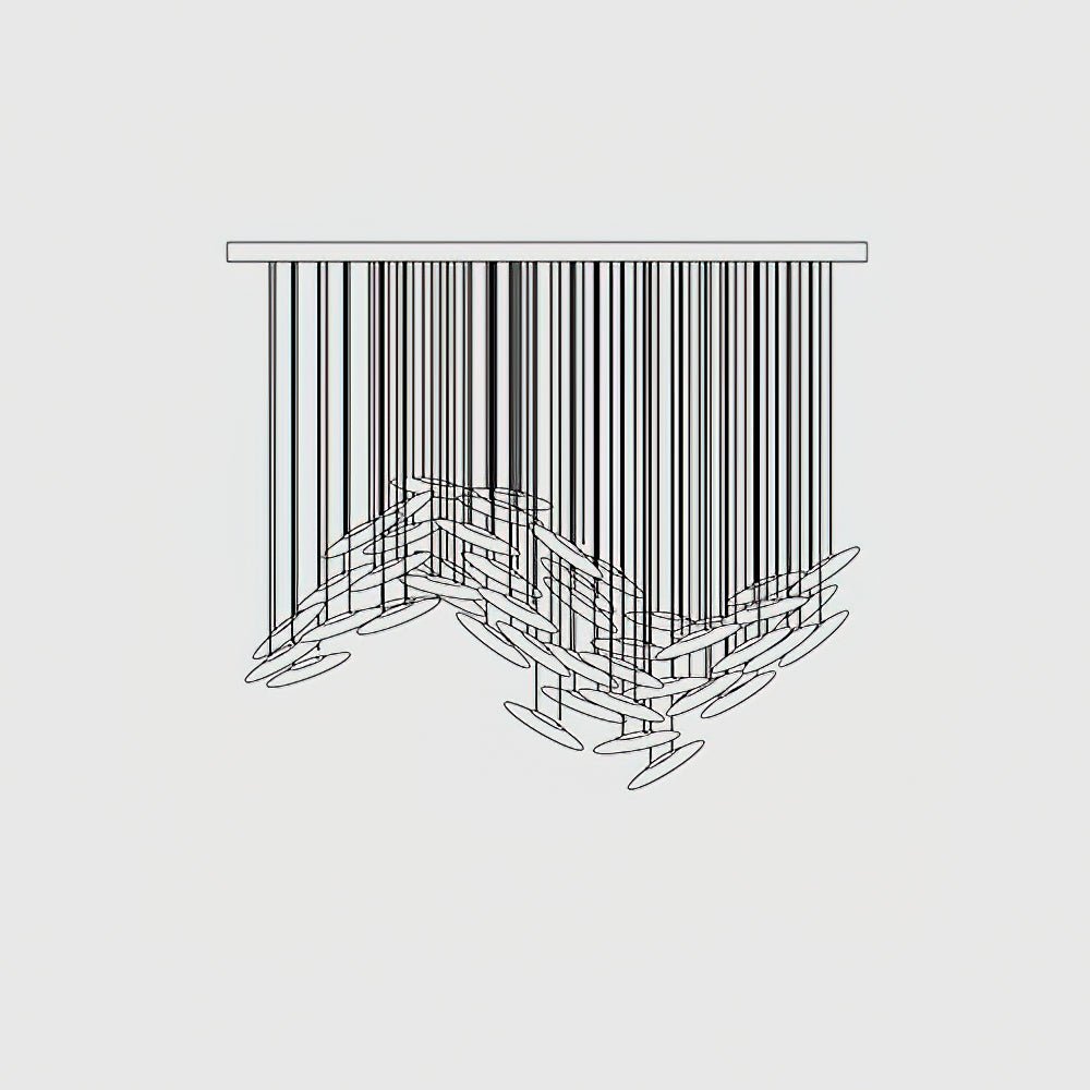 LumiBlade Glass Leaf Chandelier - Loonglight