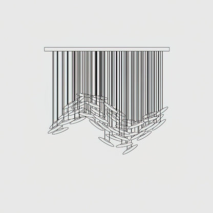 LumiBlade Glass Leaf Chandelier - Loonglight