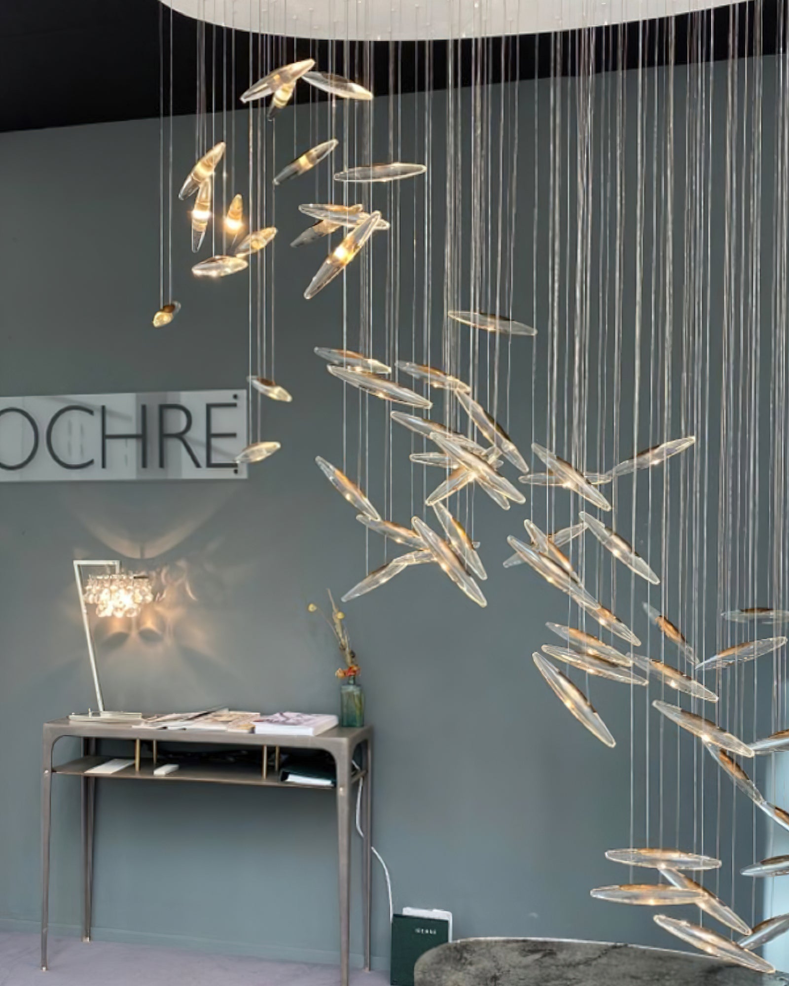 LumiBlade Glass Leaf Chandelier - Loonglight