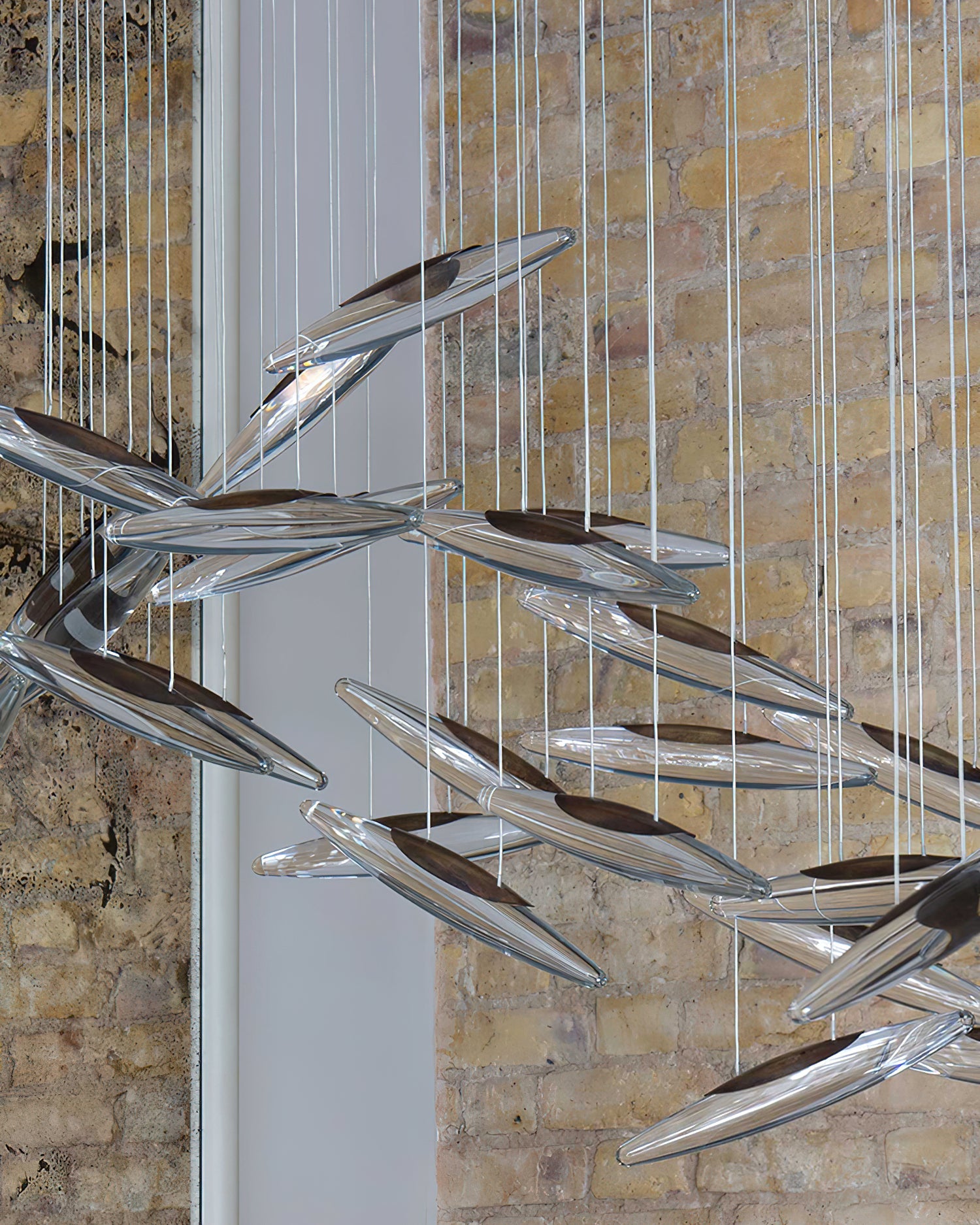 LumiBlade Glass Leaf Chandelier - Loonglight