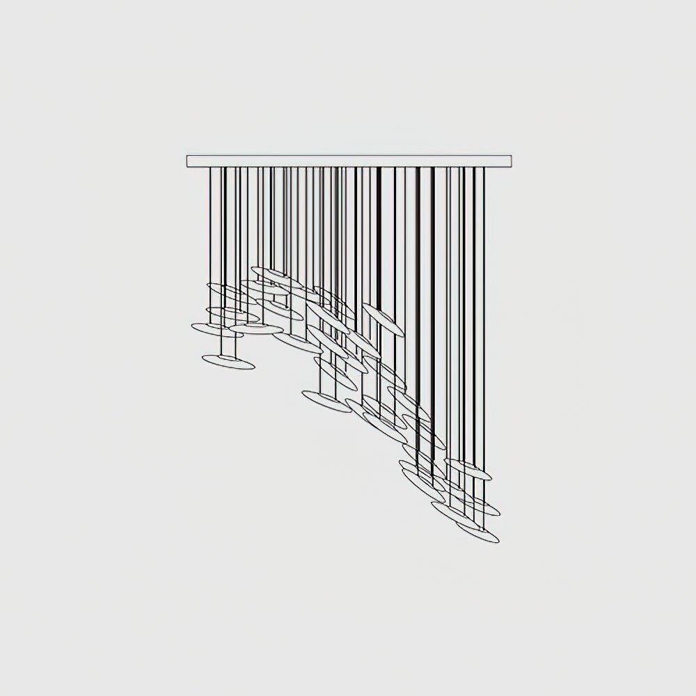 LumiBlade Glass Leaf Chandelier - Loonglight