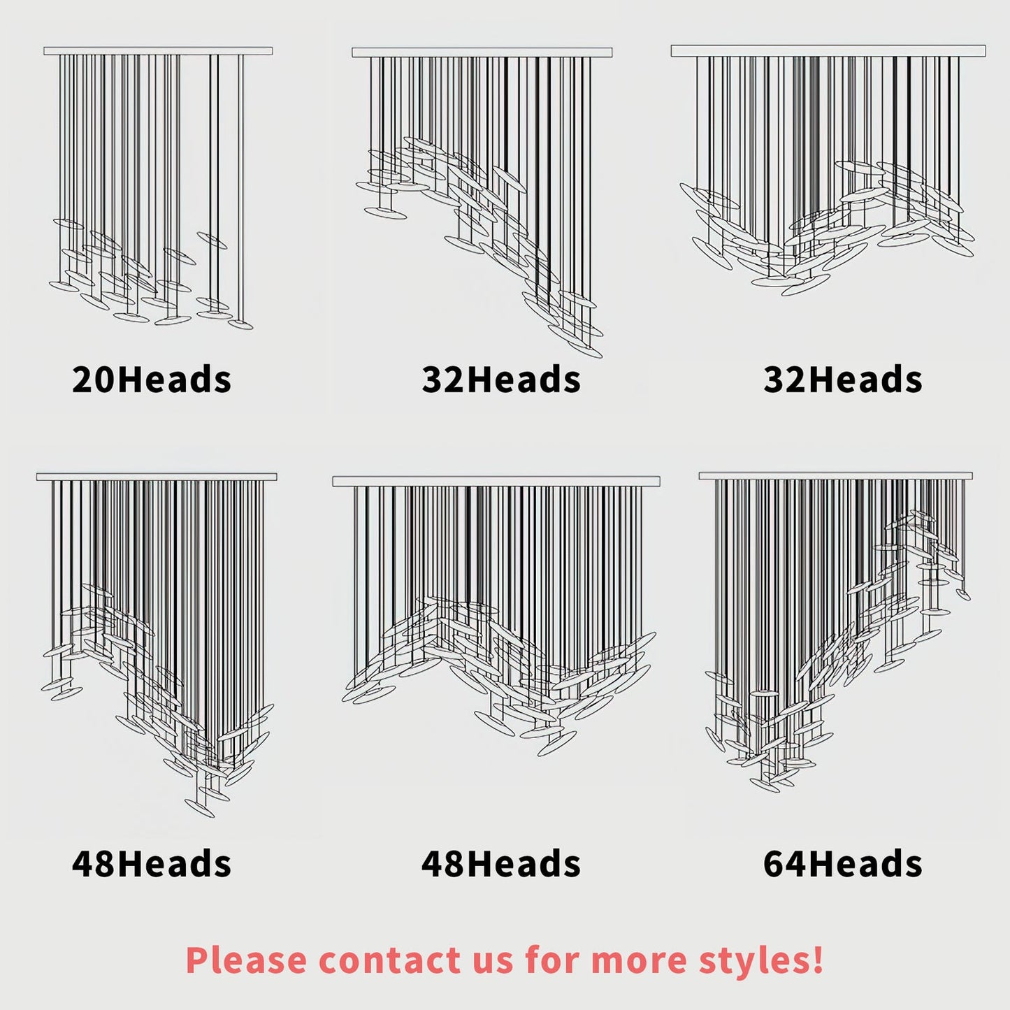 LumiBlade Glass Leaf Chandelier - Loonglight