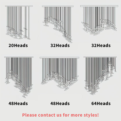 LumiBlade Glass Leaf Chandelier - Loonglight