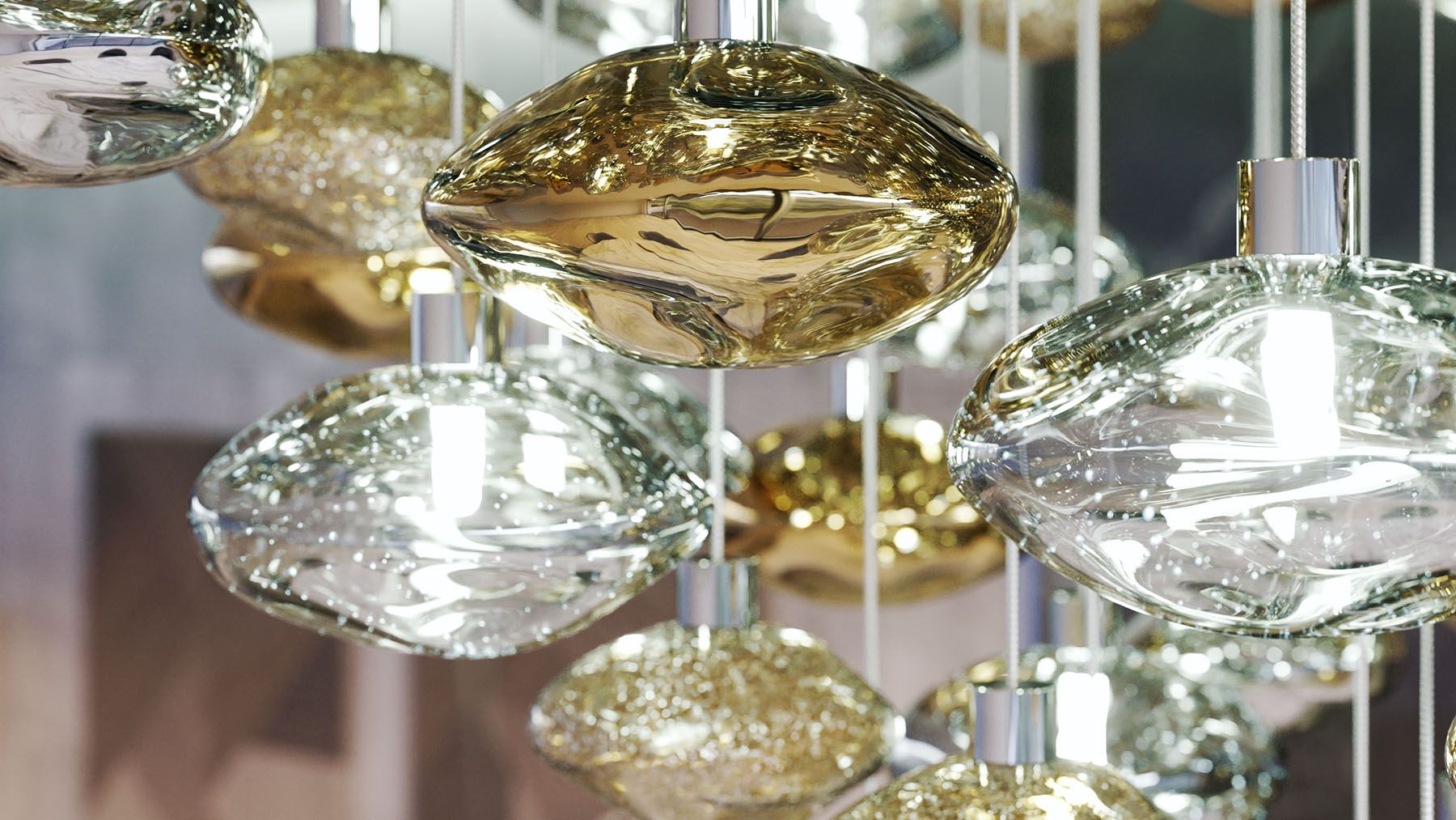 Artistic Gemstone Glass Chandelier - Loonglight