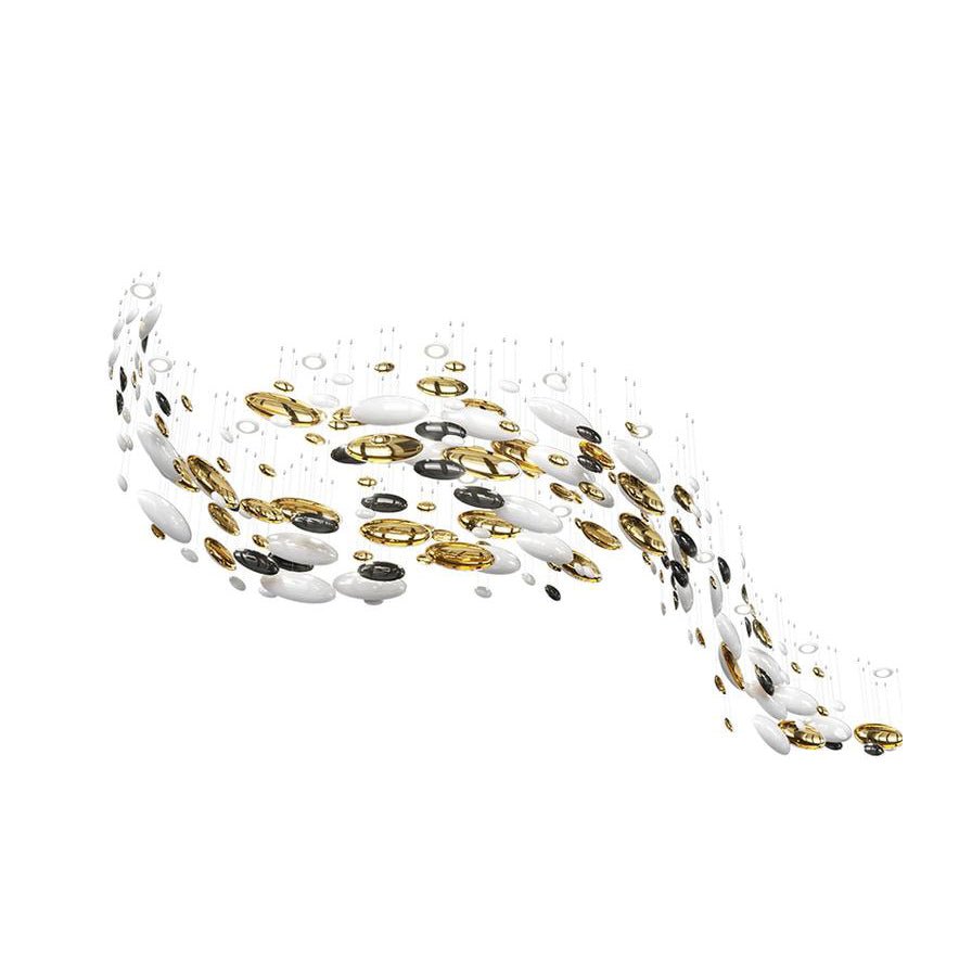 Bowl Glass Leaf Chandelier - Loonglight