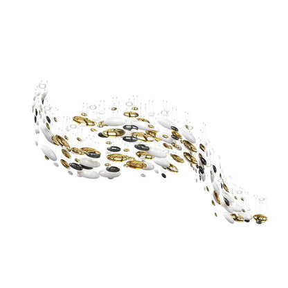 Bowl Glass Leaf Chandelier - Loonglight