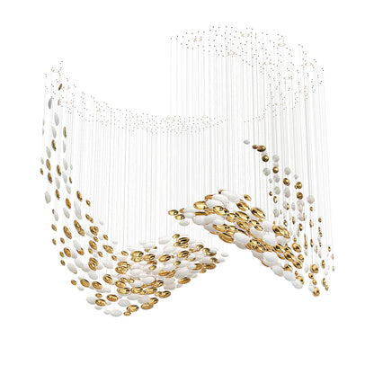 Bowl Glass Leaf Chandelier - Loonglight