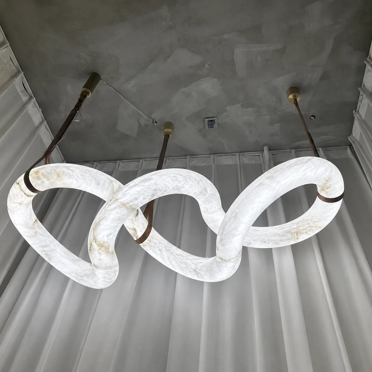 Luxe Loop Alabaster Chandelier